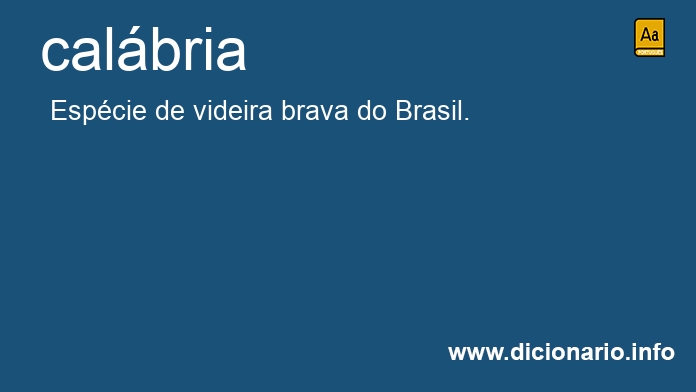Significado de calbria