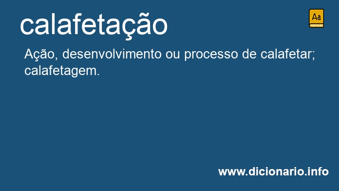 Significado de calafetao