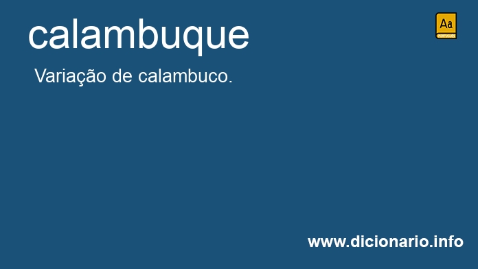 Significado de calambuque