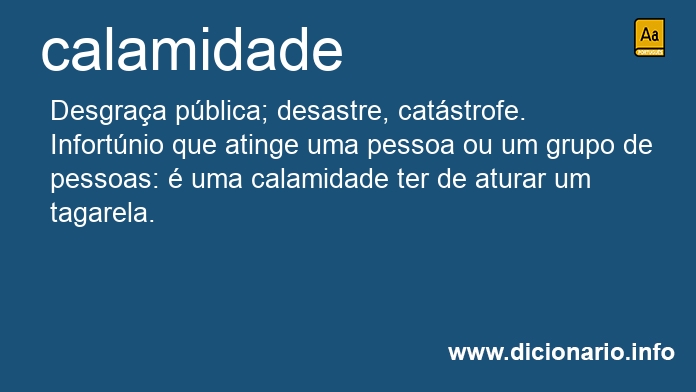 Significado de calamidade