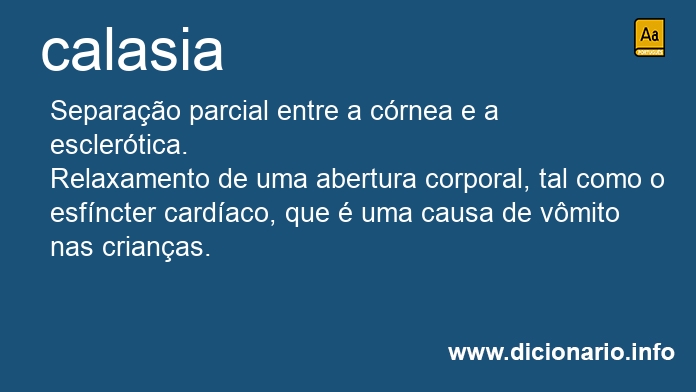 Significado de calasia