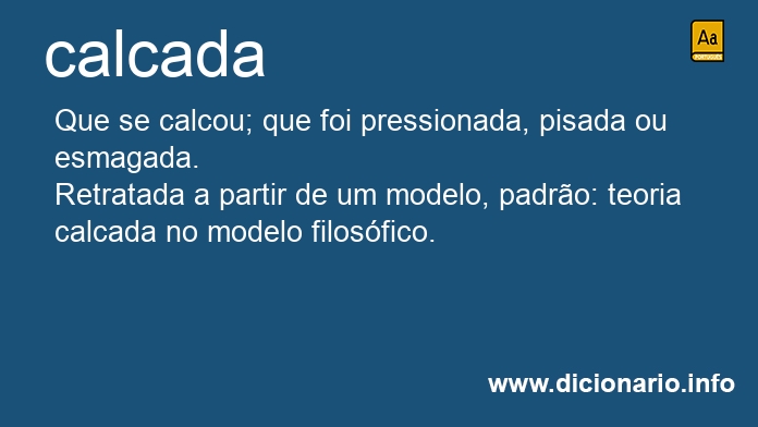 Significado de calcada