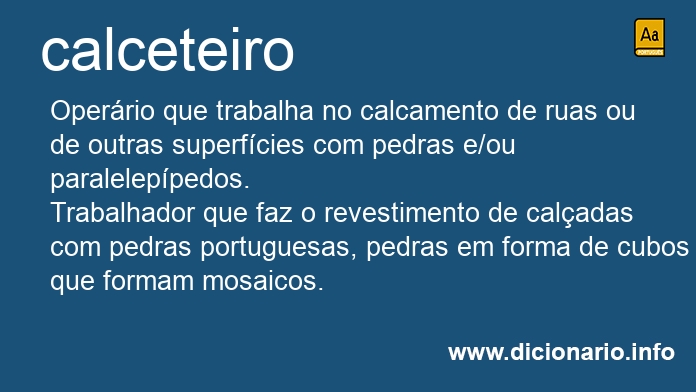Significado de calceteiro