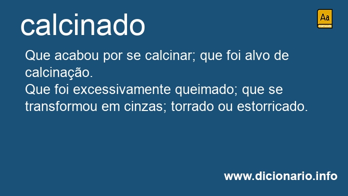 Significado de calcinados