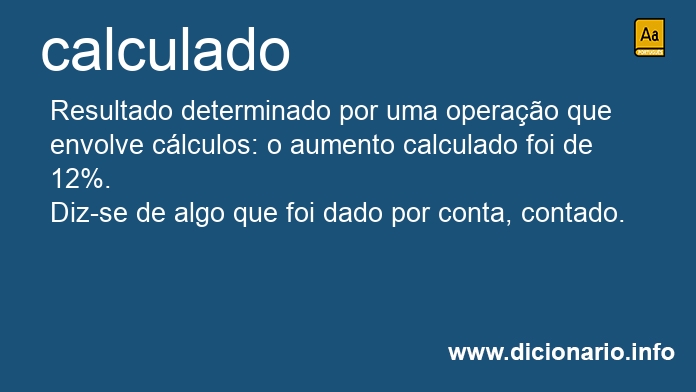 Significado de calculada