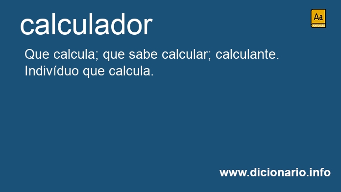 Significado de calculador