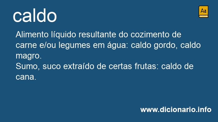 Significado de caldos