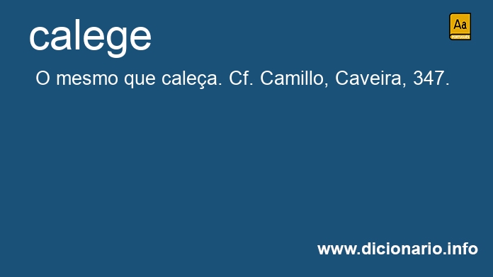 Significado de calege