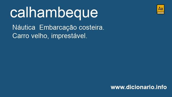 Significado de calhambeque