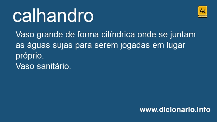 Significado de calhandros