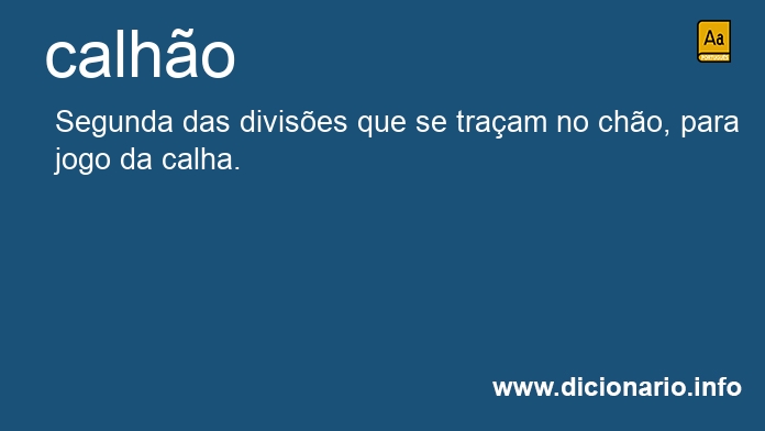 Significado de calho