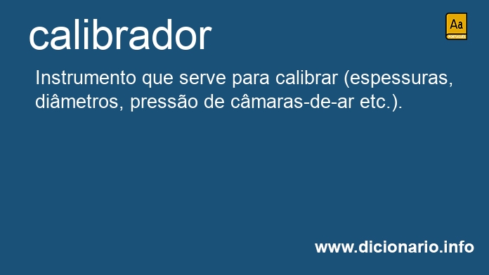 Significado de calibradora