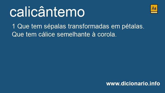 Significado de calicntemo