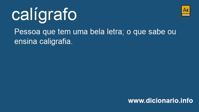 Significado de calgrafo
