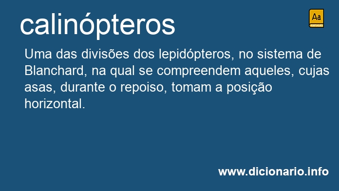 Significado de calinpteros