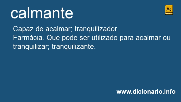 Significado de calmantes