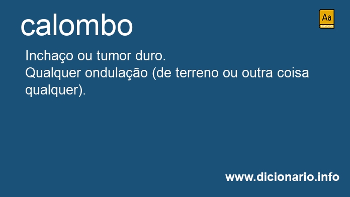 Significado de calomba