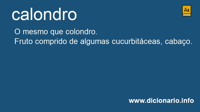 Significado de calondro