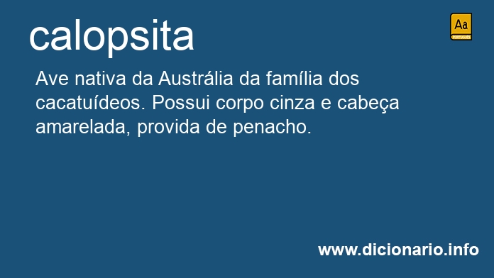 Significado de calopsitas