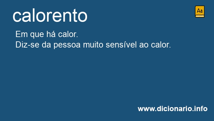 Significado de calorento