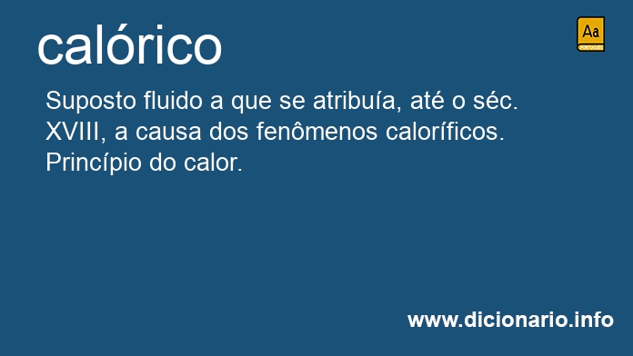 Significado de calrico