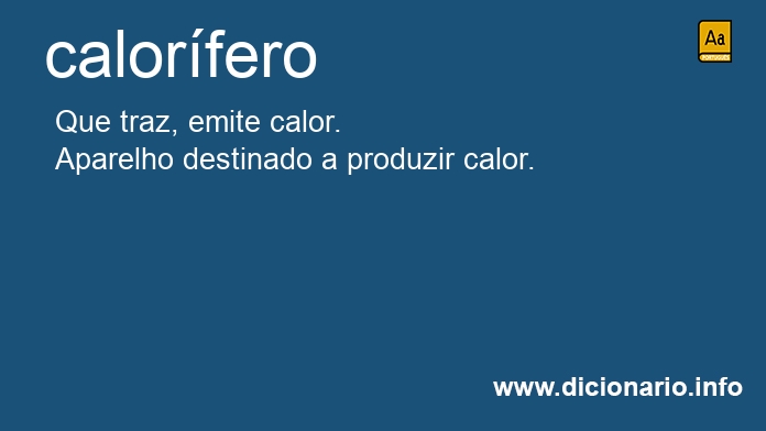 Significado de calorfera