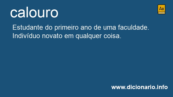 Significado de calouro