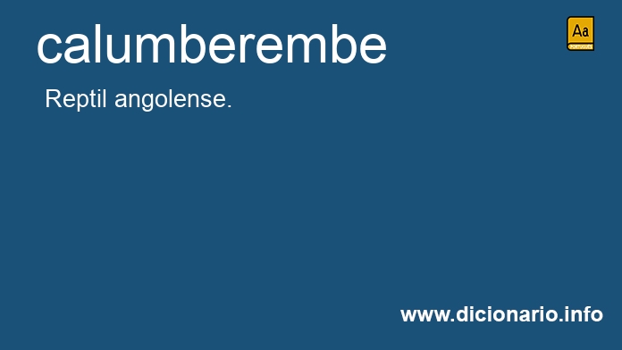 Significado de calumberembe