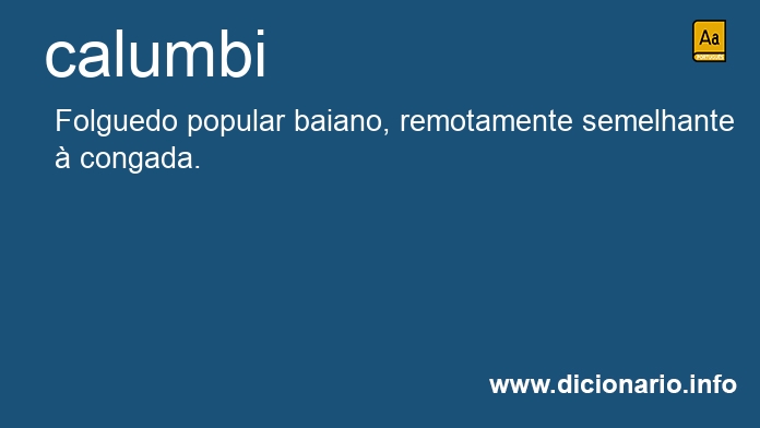 Significado de calumbi