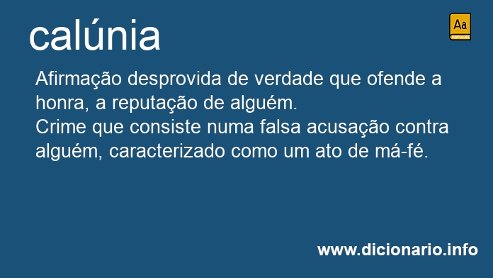 Significado de calnia