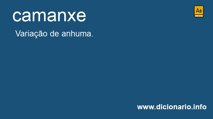 Significado de camanxe