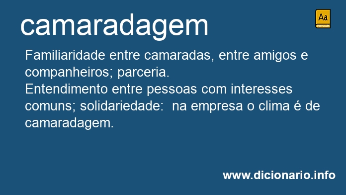 Significado de camaradagem