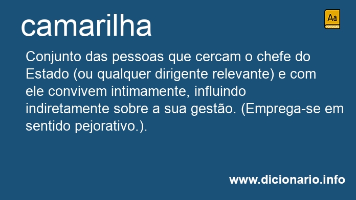 Significado de camarilha