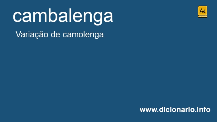 Significado de cambalenga