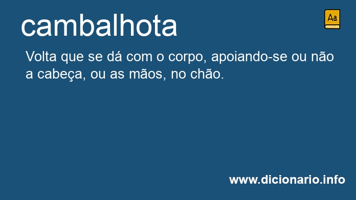 Significado de cambalhota