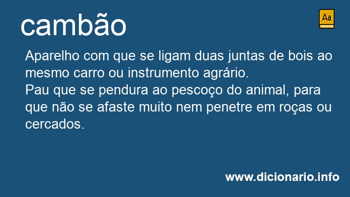 Significado de cambo