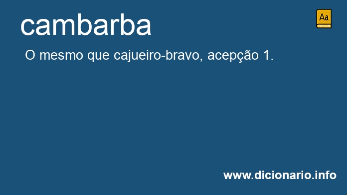 Significado de cambarba