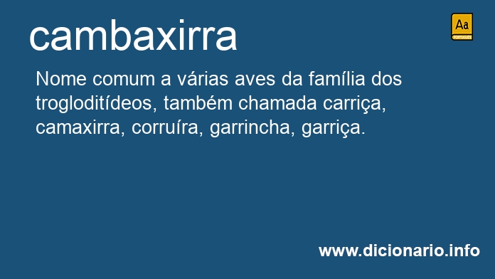 Significado de cambaxirras