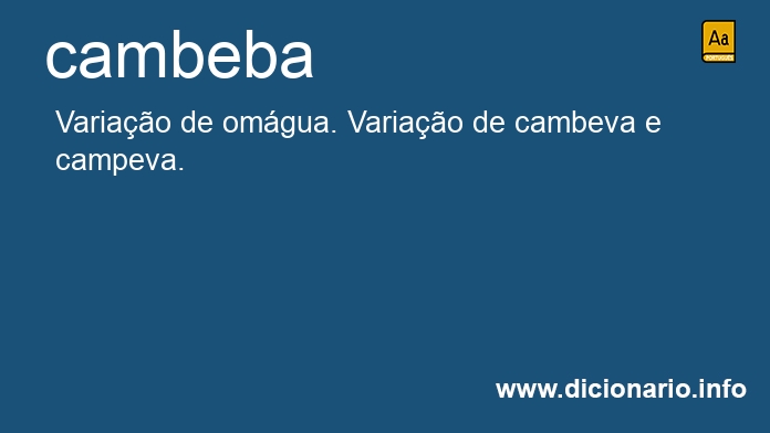 Significado de cambeba