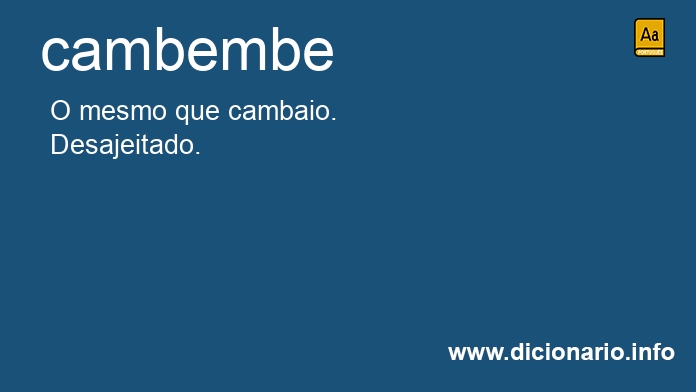 Significado de cambembe