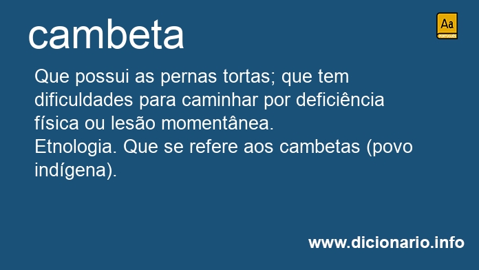 Significado de cambeta