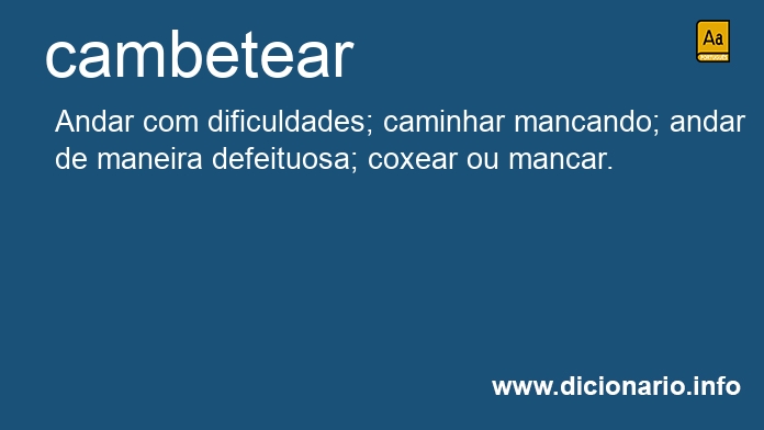 Significado de cambetear