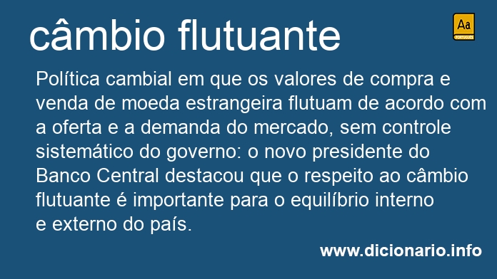 Significado de cmbio flutuante