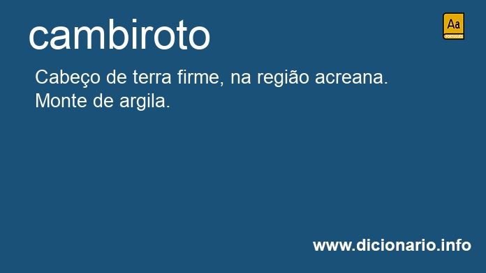 Significado de cambiroto