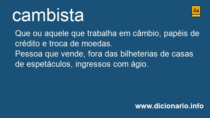 Significado de cambistas