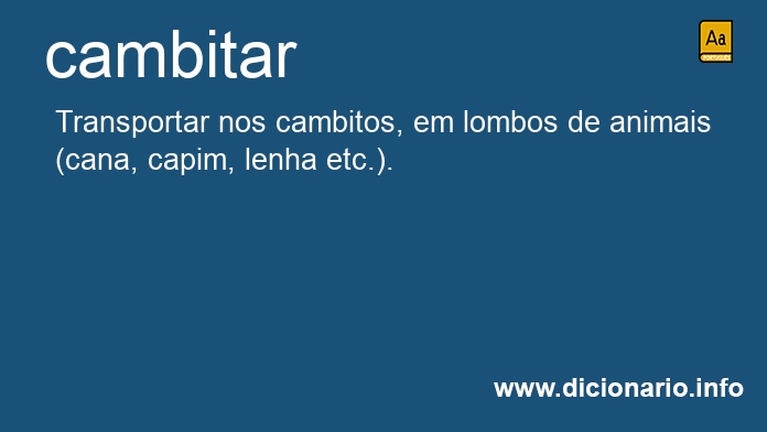 Significado de cambitar