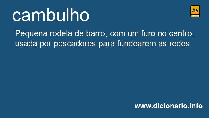 Significado de cambulho