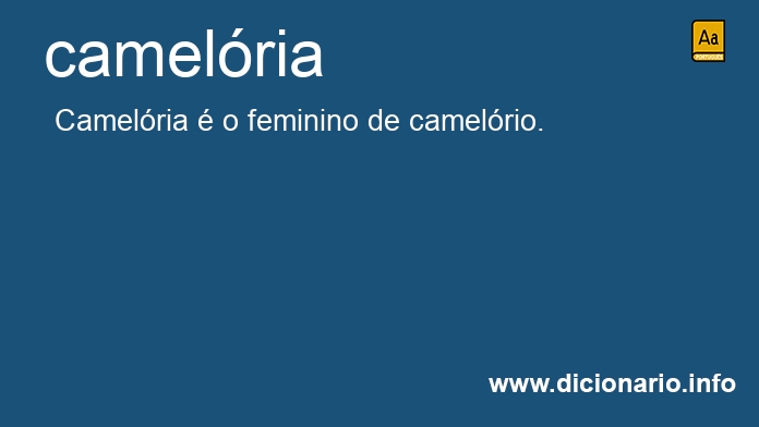 Significado de camelria