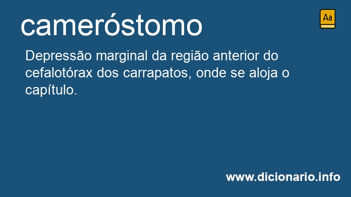 Significado de camerstomo