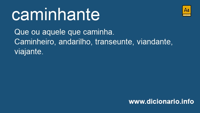 Significado de caminhante